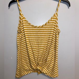 SO yellow and white stripped tank top